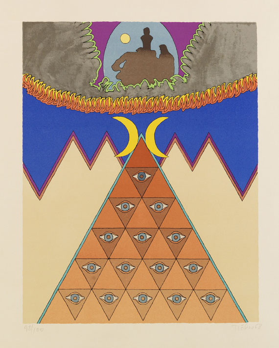 Heinz Trökes - Silkscreen in colors