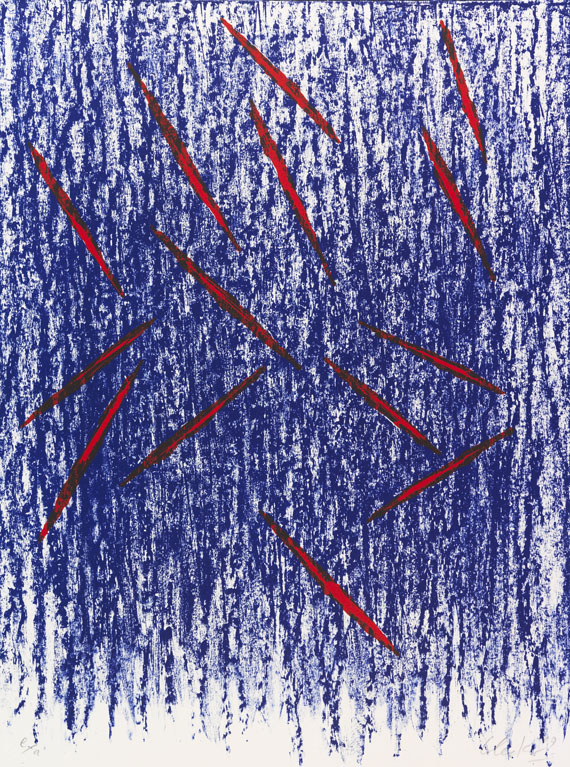 Günther Uecker - Lithograph in colors