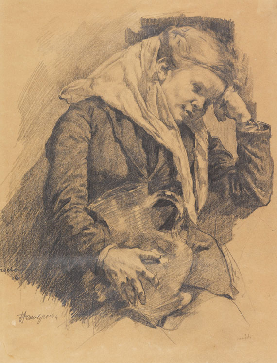 Hermann Gröber - Pencil drawing