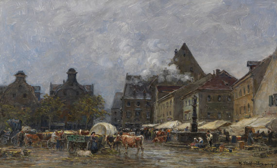 Karl Stuhlmüller - Oil on cardboard