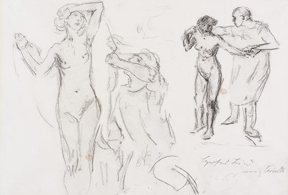 Lovis Corinth - Charcoal drawing