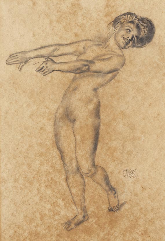 Franz von Stuck - Pencil drawing