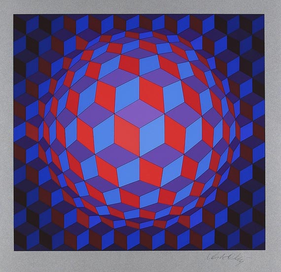 Victor Vasarely - Silkscreen in colours