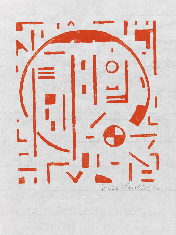 Erich Buchholz - Woodcut