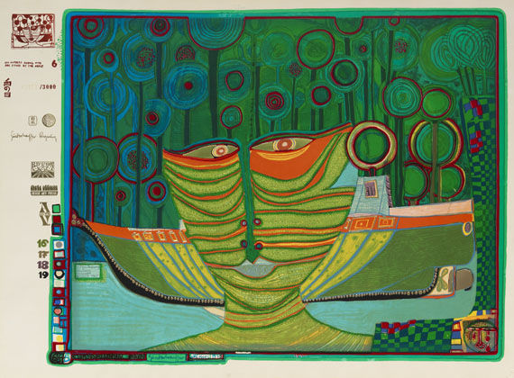 Friedensreich Hundertwasser - Silkscreen in colors