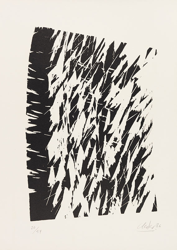 Günther Uecker - Woodcut