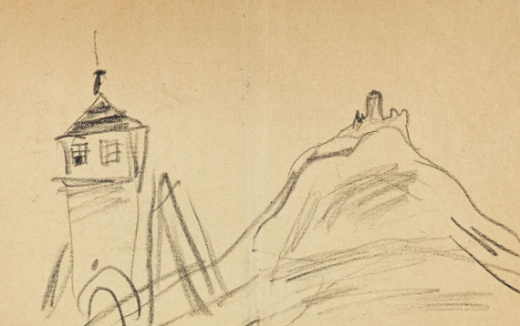 Lyonel Feininger - Charcoal drawing