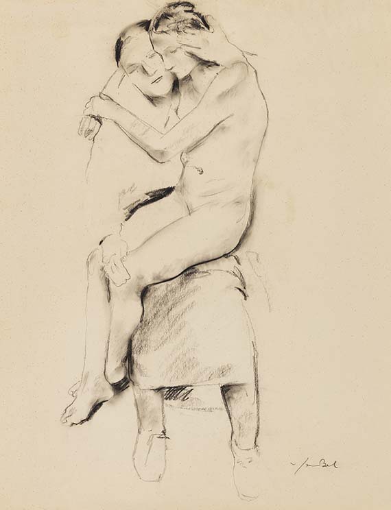 Willy Jaeckel - Charcoal drawing