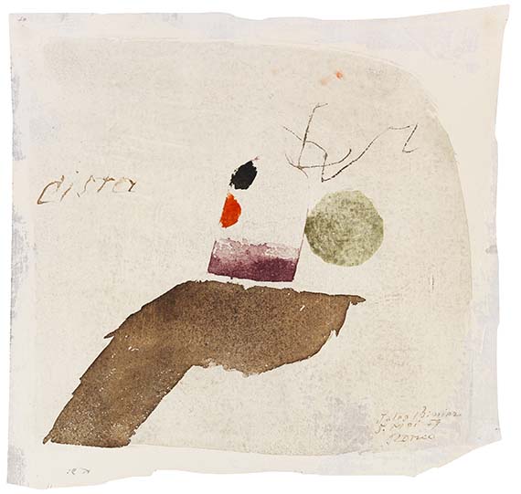 Julius Bissier - Egg and oil tempera