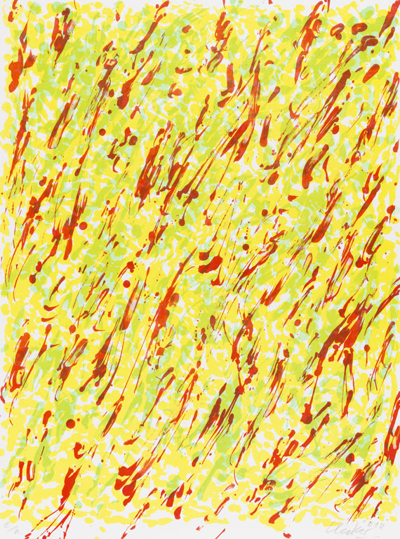 Günther Uecker - Lithograph in colors