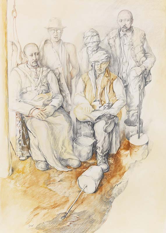 Samuel Bak - Chalk drawing