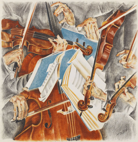 Max Oppenheimer - Lithograph in colors