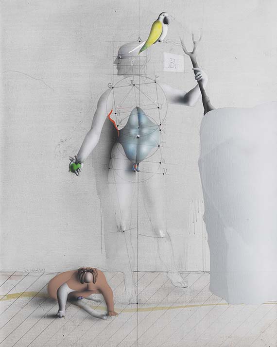 Paul Wunderlich - Mixed media