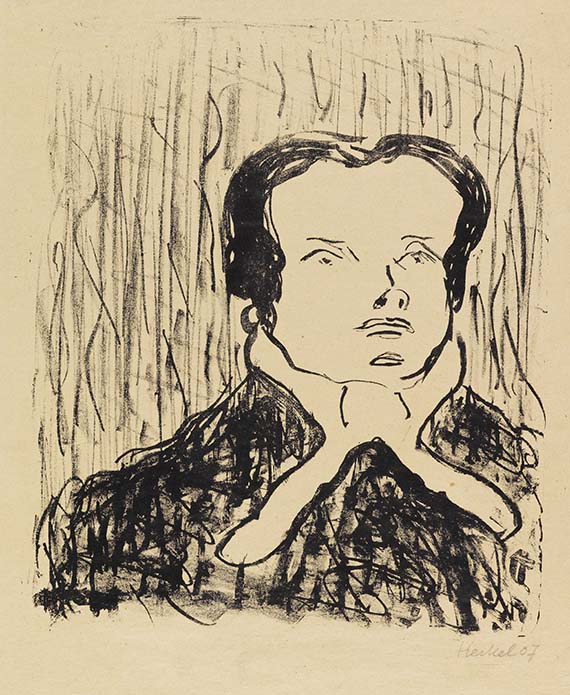 Erich Heckel - Chalk lithograph