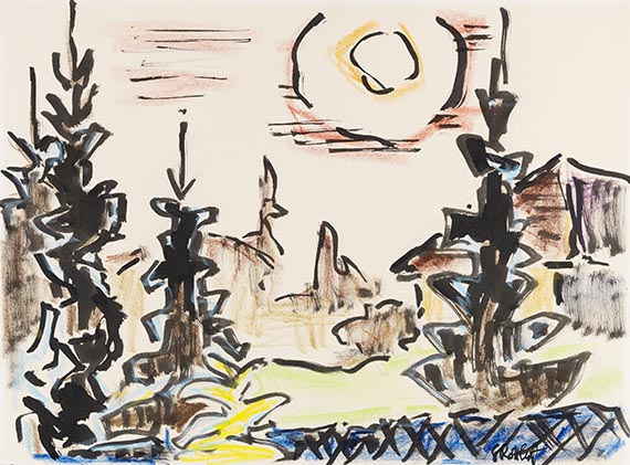 Karl Schmidt-Rottluff - Colored chalk