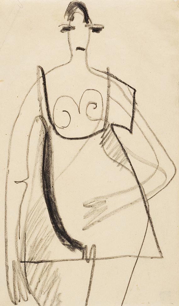 Ernst Ludwig Kirchner - Chalk drawing