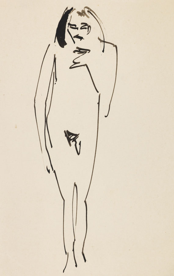 Ernst Ludwig Kirchner - Pen and India ink drawing