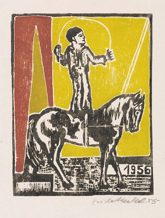 Erich Heckel - Woodcut in colors