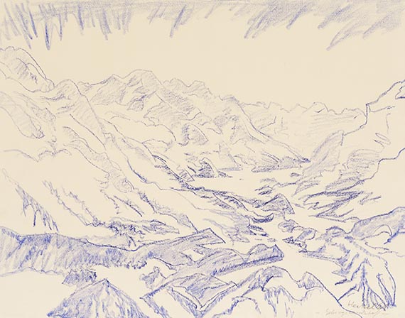 Erich Heckel - Chalk drawing
