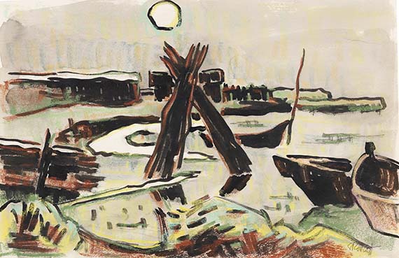 Karl Schmidt-Rottluff - Colored chalk