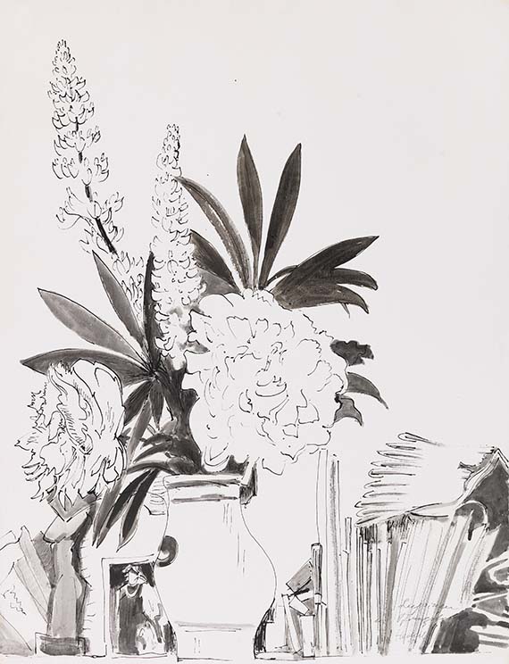 Erich Heckel - India ink drawing