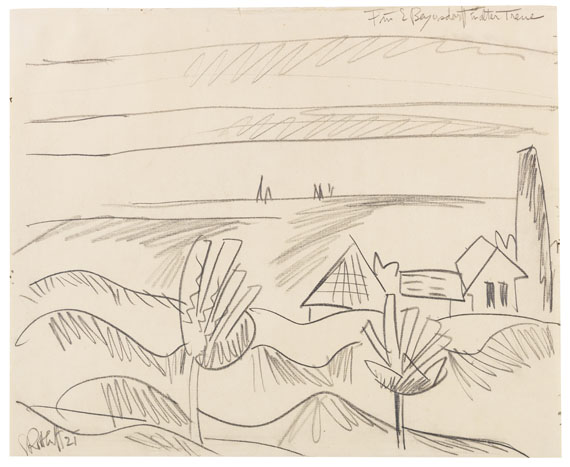 Karl Schmidt-Rottluff - Chalk drawing