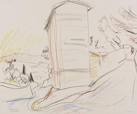 Erich Heckel - Colored chalk drawing