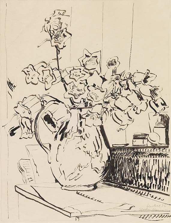 Erich Heckel - India ink drawing