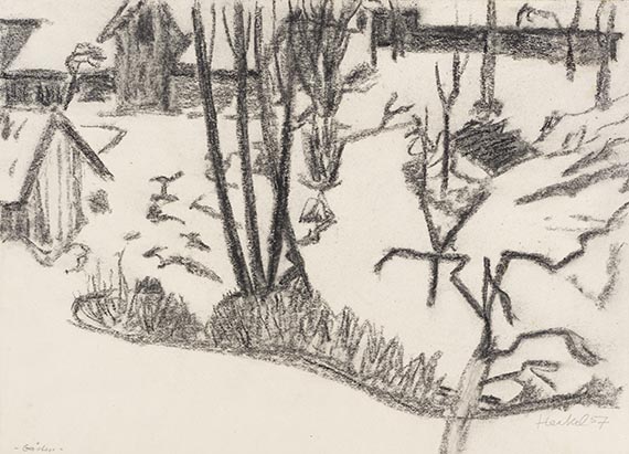 Erich Heckel - Chalk drawing