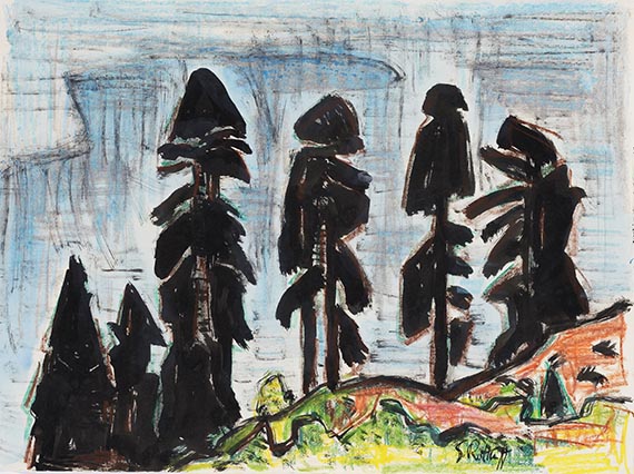 Karl Schmidt-Rottluff - Colored chalk