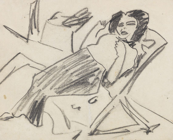 Ernst Ludwig Kirchner - Charcoal drawing