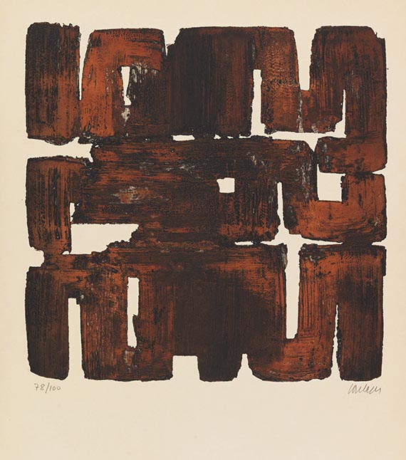 Pierre Soulages - Etching in colors