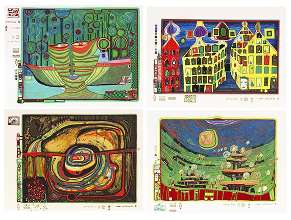 Friedensreich Hundertwasser - Silkscreen in colors
