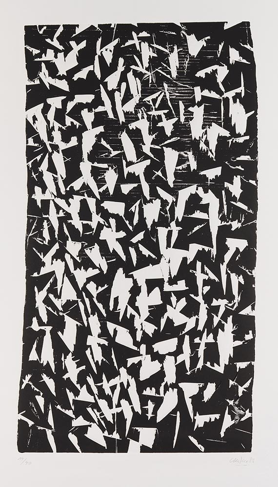 Günther Uecker - Woodcut