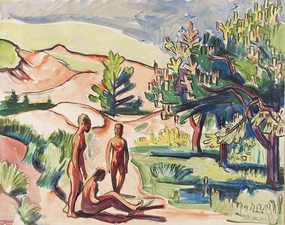 Hermann Max Pechstein - Watercolor
