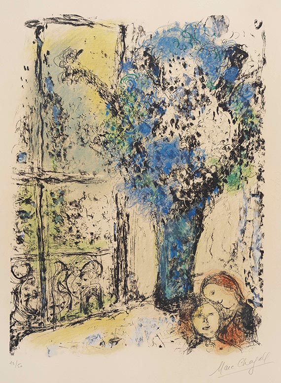 Chagall, Marc - Le bouquet bleu