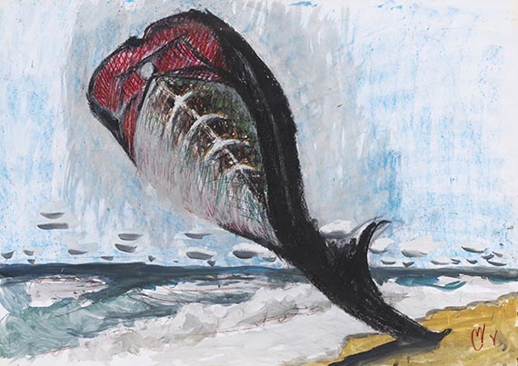Lüpertz, Markus - Fisch schwebend, dithyrambisch