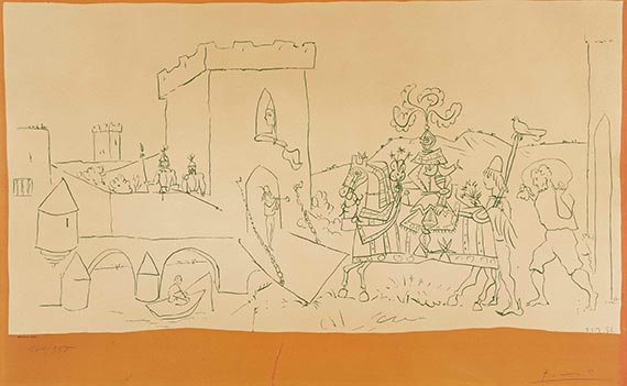 Picasso, Pablo - L'Arrivée du Chevalier