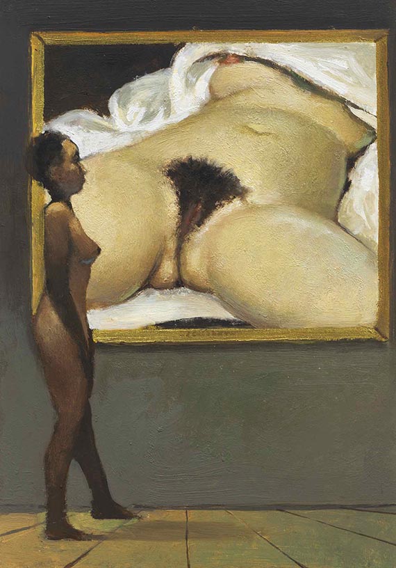 H&uuml;ppi, Johannes - Oil on cardboard