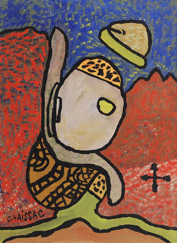 Gaston Chaissac - Oil on canvas