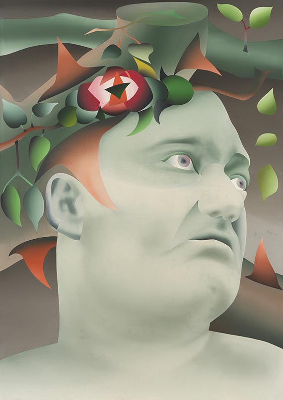 Wintersberger, Lambert Maria - Portrait mit Dornenlandschaft